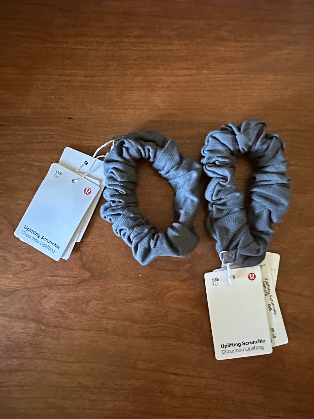 Lululemon Uplifting Scrunchie Duo in Heather Gray-Anchor NWT